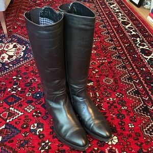 Aquatalia by Marvin K. Gianna Boots Size 8.5 Black Leather